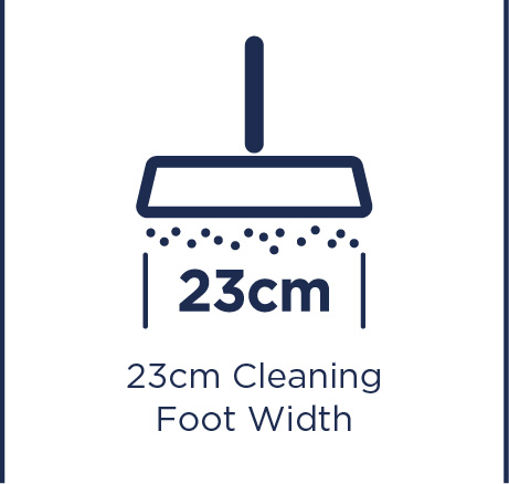 23cm cleaning foot width